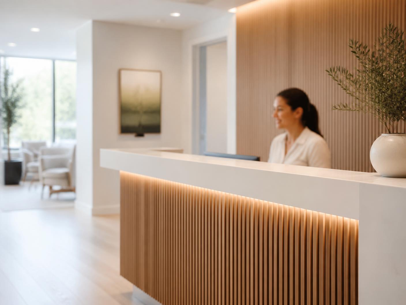 The reception desk at Smart Health Medical Centre